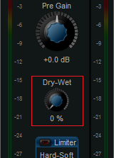 Step 02.2 - On the source plug-in (MB-5 Dynamix), turn the Dry-Wet knob down to zero (so that the plug-in has no effect on the source track)